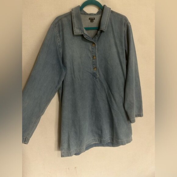 J.crew Popover dress in chambray - Picture 2 of 9